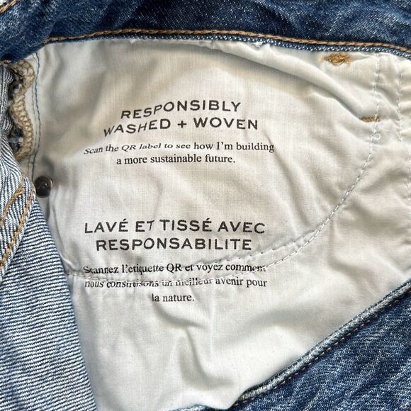 FRAME High-Rise Wide Crop Distressed Jeans Size 31 - Picture 10 of 13